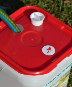 RentACoop 2 Gallon Chicken BPA-Free Plastic Bucket Waterer Set with 4 Horizontal Nipples - Corner Placement 26 71OpdjIpO2L