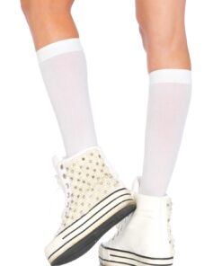 Leg Avenue Women's Athletic Knee Socks One Size White 17 71OqPj2GpPL