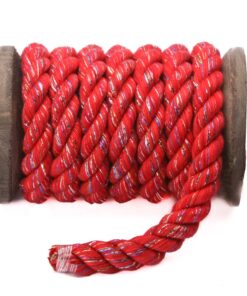 Alternative view of Ravenox Natural Twisted Cotton Rope | Made in The USA | Strong Triple-Strand Cordage for Sports, Décor, Pet Toys, Crafts, Macramé & Indoor Outdoor Use| by The Foot & Diameter (Multiple Color) Red Glitter 1/4 Inch x 100 Feet