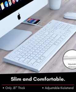 Macally Full Size USB Wired Keyboard for Mac and PC - Plug & Play Wired Computer Keyboard - Compatible Apple Keyboard with 15 Shortcut Keys for Easy Controls & Navigation of Macbook Pro/Air, iMac Wired USB 18 71Org4t6rwL