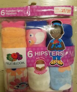 Fruit of the Loom Girls' Little 6pk Assorted Hipster Little Girls 2-3T 7 71Os0bTFcgL