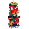 Paradise Knots &Blocks Chewing Toy, Colorful & Entertaining, Keeps Birdy Happy, Large, 16” x 6” x 6” inches