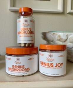 Genius Mushroom - Lions Mane, Cordyceps and Reishi - Immune System Booster & Nootropic Brain Supplement - for Natural Energy, Memory & Liver Support, 90 Veggie Pills Mushroom Complex - 90 Count 27 71OsUFpLACL