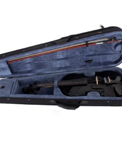 Cecilio 4/4 CVNAE-Black+SR Ebony Fitted Acoustic/Electric Violin in Metallic Black 16 71OtOnfaWeL