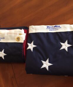 American Flag 5x8 Outdoor by Grace Alley, Embroidered Stars and Sewn Stripes, Heavy Duty, Hand Made and All Weather Fade Resistant - Long Lasting Nylon & Brass Grommets for High Wind Durability, 100% Made in USA 40 71OtvZt M L 1