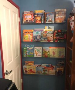 NIUBEE 2 -Packs Kids Acrylic Floating Bookshelf 36 Inch, Clear Bathroom Wall Floating Shelves, Invisible Wall Bookshelves Ledge Book Shelf, 50% Thicker with Free Screwdriver 36inches 20 71Oud8FFJL