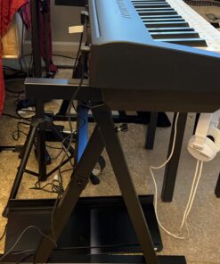 Knox Gear Heavy Duty Z-Style Keyboard Stand - Sturdy Height & Width Adjustable Keyboard Stand - Professional Digital Keyboard Piano Stand or Synth Stand - Piano Keyboard Stand 88 Key or Smaller 33 71Ouw2PxtxL
