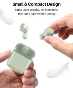 TOZO T6 True Wireless Earbuds Bluetooth 5.3 Headphones Touch Control with Wireless Charging Case IPX8 Waterproof Stereo Earphones in-Ear Built-in Mic Headset Premium Deep Bass Green Classic Edition 26 71OvQYq156L