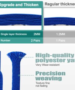 DELELE 2 Pair Flat Shoe laces 5/16" Wide Shoelaces for Athletic Running Sneakers Shoes Boot Strings 51 inch (130CM) 02 Black 12 71OvUrdL RL 1