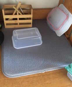 Norpro 18 by 16-Inch Microfiber Dish Drying Mat, Grey (359G), Pack of 1 39 71OvV18Jh5L