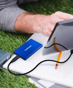 SAMSUNG SSD T7 Portable External Solid State Drive 1TB, Up to USB 3.2 Gen 2, Reliable Storage for Gaming, Students, Professionals, MU-PC1T0H/AM, Blue 1 TB 37 71OwIwOdEeL