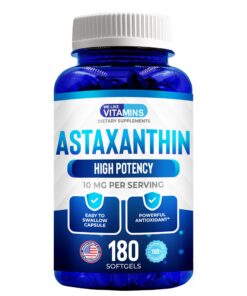 WeLikeVitamins Astaxanthin 10mg Softgel - Highly Potent Organic Astaxanthin Supplements From Haematococcus Pluvialis - Improves Eye, Joint, Skin Health & Energy Levels - 180 Servings, 6 Month Supply 15 71OwkvhVBGL