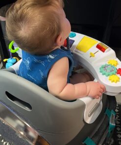Infantino Music & Lights 3-in-1 Discovery Seat and Booster - Convertible, Infant Activity and Feeding Seat with Electronic Piano for Sensory Exploration, for Babies and Toddlers, Teal 39 71Ox8uAmcKL