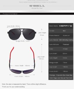 MERRY'S Men Classic Brand HD polarized Sunglasses Aluminum Driving Sun glasses S8611 Gold 62 Millimeters 17 71OxFI2vckL