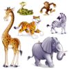 Beistle 6 Piece Plastic Jungle Theme Safari Animal Photo Backdrops for Birthday Party Supplies, 17” – 64”, Multicolored Jungle Animal 34 71OxGEuo2UL