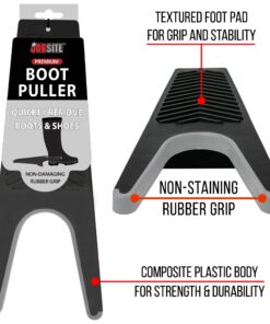 JobSite Premium Boot Puller - Rubber Grip Inlay - Shoe & Boot Remover 1 Pack 22 71OxJayNNLL