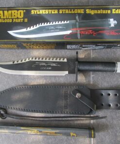 Alternative view of RAMBO KNIVES MASTERPIECE COLLECTION Hollywood Collectibles Group First Blood Part II Sylvester Stallone Signature Edition Knife