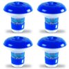4) NEW HydroTools 8715 Pool Mini Chlorine Tablet Floating Chemical Dispensers 55 71OyF8G0DOL