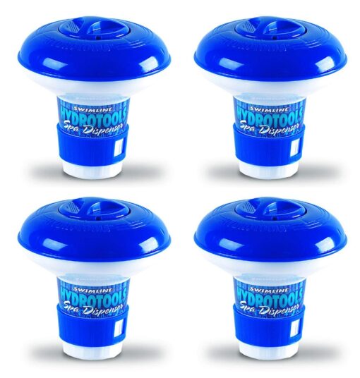 4) NEW HydroTools 8715 Pool Mini Chlorine Tablet Floating Chemical Dispensers