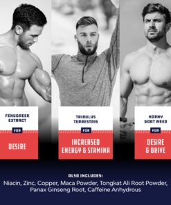 Male Enhancement Testosterone Supplement for Men - Male Enhancing Supplement with Horny Goat Weed Extract Maca Root Panax Ginseng Extract and Tongkat Ali for Men - Herbal Mens Health Supplement 13 71Oz4oHr1VL