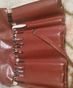 Miayon Twilight Retro Bandage Synthetic Leather Pen Bag Pencil Case Makeup Pouch,Vintage Style Rollup Pencil Case, Pencil Bag(Dark Brown) 53 71Oz8oT1sjL