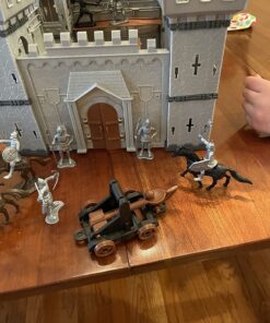 DIY Castle Building The Medieval Times Middle Ages Military Plastic Fort Model Kit Set with Figures Soldier Knight Simulated Siege War of Attack 38 71OzQJV80BL