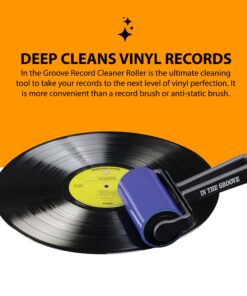 in The Groove Vinyl Roller Cleaner - Vinyl Cleaning Device for Quick Cleaning Vinyl Records or LP Surfaces from Dust, Anti-Static Record Cleaner Roller to Keep Your Audio Album Turntables Sound Clear 13 71P 0uT5yEL