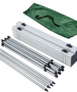 Giantex Folding Camping Table, Portable Picnic Table, Aluminium Patio Table, Roll Up Tabletop with Carrying Bag, Outdoor Compact Table for Hiking, BBQ, Party, 55" Lx28 Wx28 H 55"LX28"WX28"H with Rolled Up Tabletop 14 71P wXqPtUL