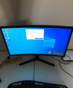 SAMSUNG 23.5” CF396 Curved Computer Monitor, AMD FreeSync for Advanced Gaming, 4ms Response Time, Wide Viewing Angle, Ultra Slim Design, LC24F396FHNXZA, Black 24-Inch DP/HDMI 42 71P0LTmud6L