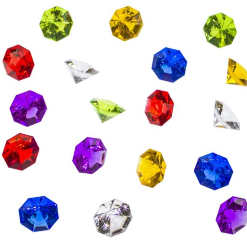 Super Z Outlet Acrylic Colorful Round Treasure Gemstones for Table Scatter, Vase Fillers, Event, Wedding, Arts & Crafts, Birthday Decorations Favor (36 Pieces) Assorted