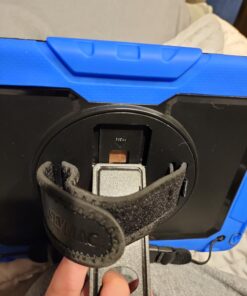 SEYMAC iPad 6th/5th Generation Case iPad 9.7 Case, Full-Body Shockproof Heavy Duty Protective Case with Screen Protector, Rotating Stand/Hand/Shoulder Strap for iPad 6th/ 5th / Air 2/ Pro 9.7, Blue Black/ Dark Blue 9.7 inch - For iPad 6th/5th Gen 23 71P1CxQ CML