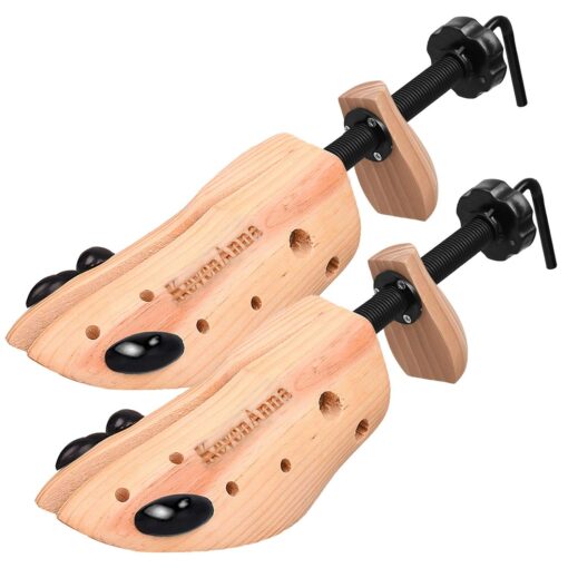 KevenAnna Pair of Premium Professional 4-way Shoe Trees, Shoe Stretcher for Men or Women Wood-large