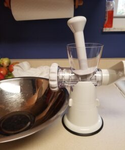 Gideon Hand Crank Manual Meat Grinder Heavy Duty Stainless Steel Blades with Powerful Suction Base Effortlessly Grind Meat, Vegetables, Garlic, Fruits, etc. 48 71P2G0JfYL