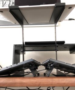 Pyle Portable Adjustable Laptop Stand - 6.3 to 10.9 Inch Anti-Slip Standing Table Monitor or Computer Desk Workstation Riser with Level Height Alignment for DJ, PC, Gaming, Home or Office - PLPTS25 43 71P2GP5De2L