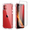 SURITCH Clear Case for iPhone 12/ iPhone 12 Pro 6.1-inch, [Built-in Screen Protector] Full Body Protective Shockproof Rugged Bumper Phone Cover for iPhone 12/ iPhone 12 Pro -(Clear)