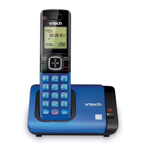 VTech CS6719-15 DECT 6.0 Phone with Caller ID/Call Waiting, 1 Cordless Handset, Blue 1 Handset