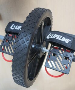 Lifeline Power Wheel for At Home Full Body Functional Fitness Strength including Abs & Core, Lower Body and Upper Body with Foot Straps for More Workout Options , Black 21 71P50SMa0cL