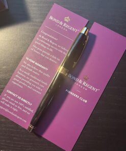 Bond & Regent Rollerball Pen - Certified Luxury Grade | 24 Karat Gold & Gloss Black | Nice Gift Pens for Men and Women 24 Karat Gold Finish & Black Gloss Lacquer 58 71P5azQ16qL