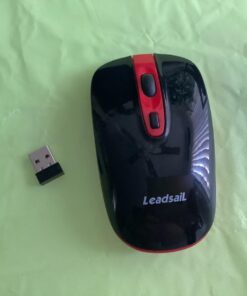LeadsaiL Wireless Computer Mouse, 2.4G Portable Slim USB Mouse, Silent Click Cordless Mouse 3 Adjustable Levels, 4 Buttons Laptop Mouse for Windows Mac PC Notebook AA Battery-Red 41 71P5fNYLqfL
