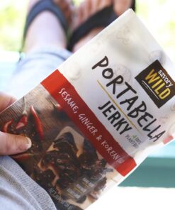 Giorgio Savory Wild Vegan Portabella Mushroom Jerky Gluten Free & Non-GMO Sesame, Ginger & Korean Chili, 2 ounce (pack of 1) 2 Ounce (Pack of 1) 10 71P5mc8MiFL