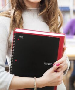 Five Star Spiral Notebook + Study App, 1 Subject, Graph Ruled Paper, Fights Ink Bleed, Water Resistant Cover, 8-1/2" x 11", 100 Sheets, Color Will Vary, 1 Count (06190) *Color Will Vary 19 71P6WKpi8aL