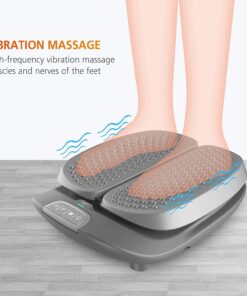 Snailax Vibration Foot Massager with Heat,Remote Control,Adjustable Vibration Speed Electric Massager Machine for Circulation,Plantar Fasciitis, Pain Relief Grey 19 71P6asnP5zL