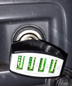 LMAV Car Charger Adapter, 4 Ports Multi USB Car Charger, QC 3.0 Fast Car Phone Charger Compatible with iPhone 14 13 12 11 Pro Max iPad Pro, Samsung Galaxy S22 Note 20.Black Black 26 71P6iV6amDL