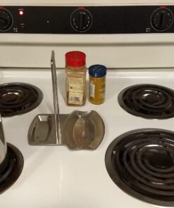 Yummy Sam Pot Lid Holder and Spoon Rest, Stainless Steel Utensils Lid Spoon Holder Ladle Rest Pot Lid Rack Shelf Stand Holder Multifunctional Storage Rack Stove Organizer (Silver) 39 71P7hkgW5WL