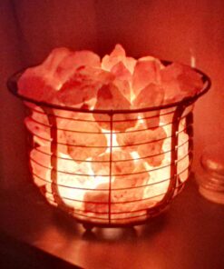 Himalayan Pink Salt Lamp Basket with Cord & Bulb Ca Sls-wm-basket@ 26 71P7wo2djHL