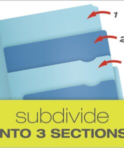 Pendaflex Divide It Up File Folders, Letter Size, Assorted Colors, 12/Pack (10773) Size: 12 per pack 10 71P7xII6pBL
