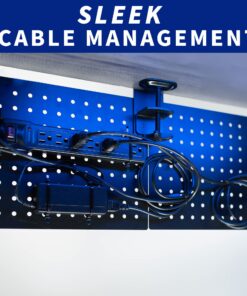 VIVO Steel Clamp-on Desk Pegboard, 24 x 20 inch Privacy Panel, Magnetic Peg Board, Office Accessory Organizer, Above or Below Desk Placement, Black, PP-DK24B 24" 22 71P8XQYs6WL