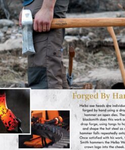 1844 Helko Werk Germany Classic Nordic Splitting Axe - Made in Germany for Splitting Wood and Splitting Rounds and Heavy Duty Firewood, Scandinavian Axe - Head 5.5 lbs, Handle 31 in. (Nordic) #13521 14 71P8bBr3lVL