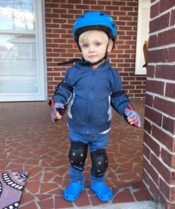 Schwinn Kids Bike Gloves Set, Knee and Elbow Pads, Protective Gear, Girls and Boys Bike Accessories, Black/Gray 32 71P97OWfsL