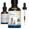 Pet Wellbeing Stress Gold for Cats - Vet-Formulated - Calming and Relaxing for High-Stress Situations - Natural Herbal Supplement 2 oz (59 ml) 30 71P9QjHzeoL